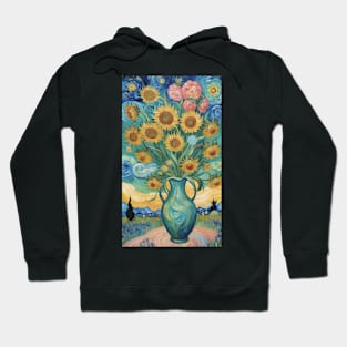 Burst of Sunshine: Van Gogh's Sunflower Bouquet Hoodie